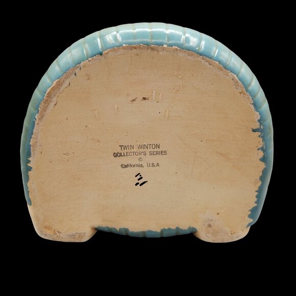 Hard to Find Twin Winton Cookie Jar Policeman Bear Collectors Series Blue Cream - Picture 6 of 11